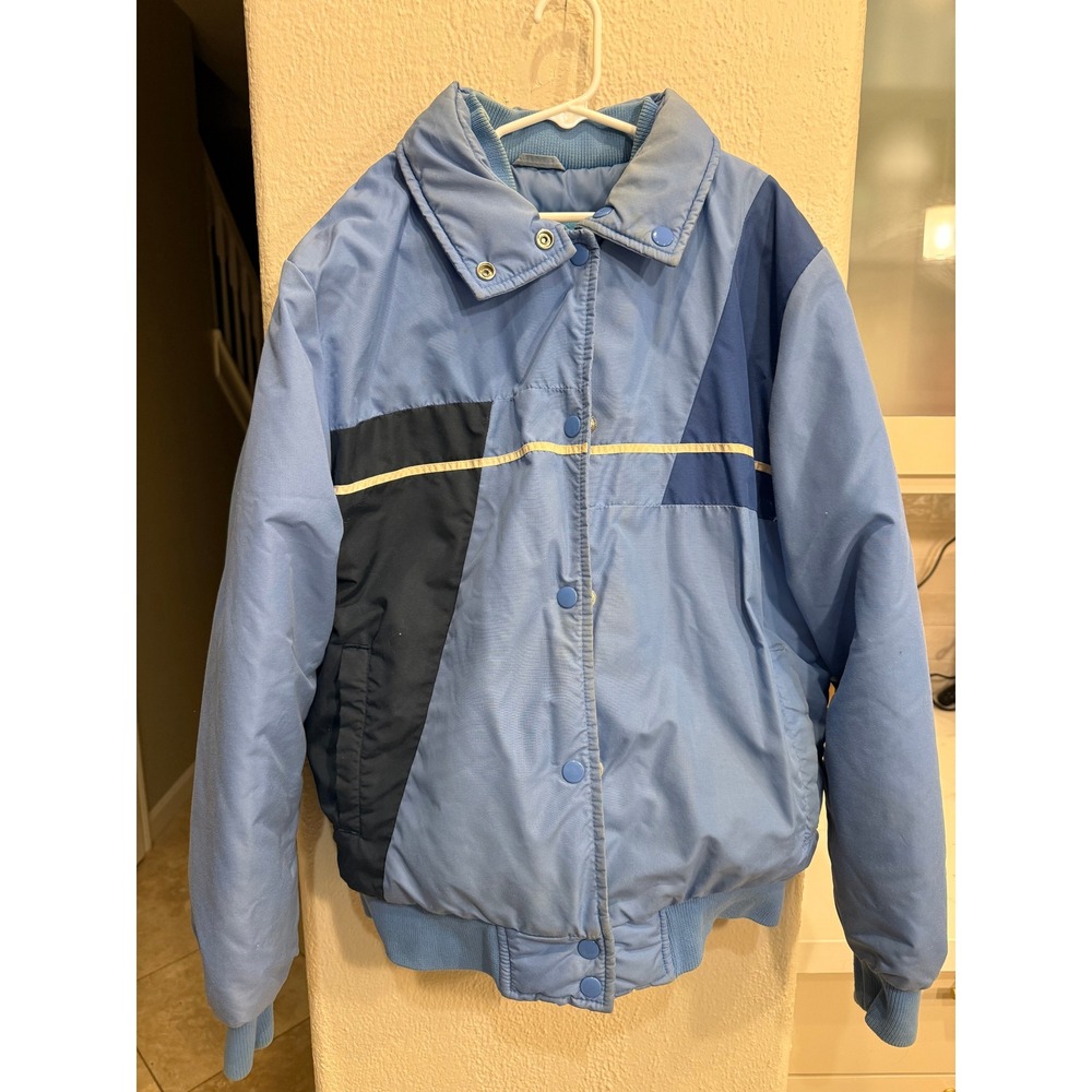 TRAILMASTER VTG 90s Ski Womens Light Blue Colorblock Puffer Jacket Sz S